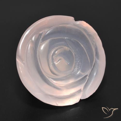 Quartz rose Flamant rose naturelle Taille Fleur, 15.96 ct, Translucide