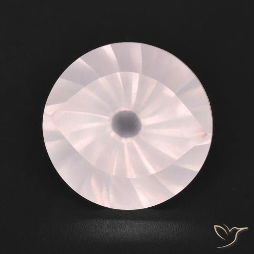 5.66ct Naturel Rose pêche léger Quartz Rose, Tour, Transparent