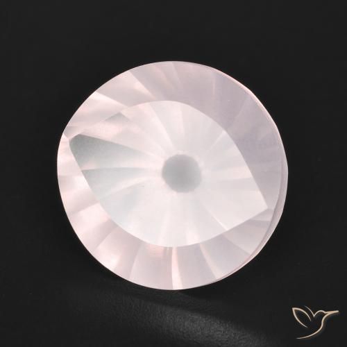 Quartz rose Rose pêche léger naturelle Tour, 5.66 ct, Transparent