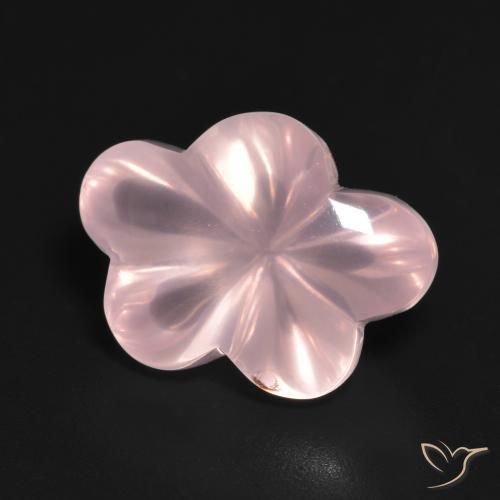 Quartz rose Rose moyen naturelle Taille Fleur, 9.56 ct, Transparent