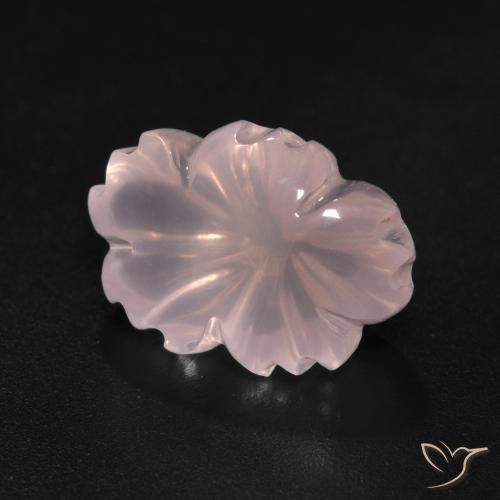 Quartz rose Rose corail léger naturelle Taille Fleur, 6.60 ct, Transparent