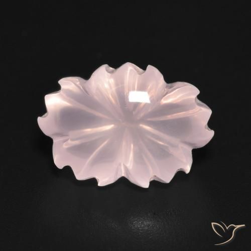 Quartz rose Rose clair naturelle Taille Fleur, 6.60 ct, Transparent