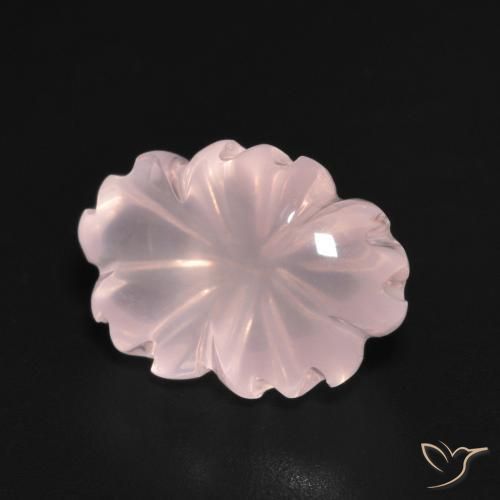 Quartz rose Rose clair naturelle Taille Fleur, 6.71 ct, Transparent