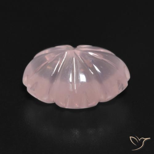 Quartz rose Rose clair naturelle Taille Fleur, 6.71 ct, Transparent