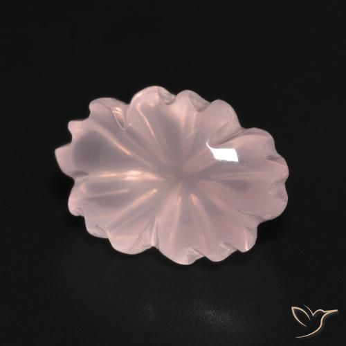 Quartz rose Rose clair naturelle Taille Fleur, 6.32 ct, Transparent