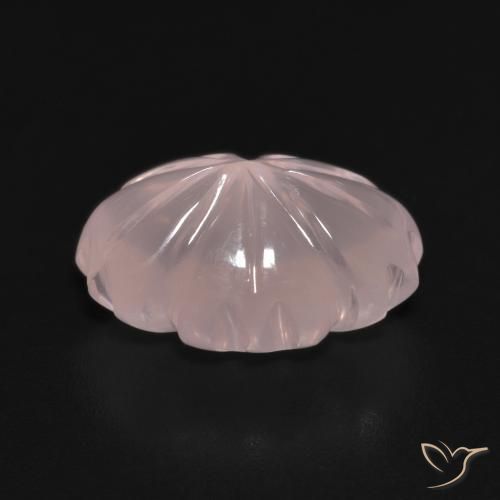 Quartz rose Rose clair naturelle Taille Fleur, 6.32 ct, Transparent