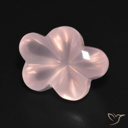 Quartz rose Rose moyen-léger naturelle Taille Fleur, 9.48 ct, Transparent