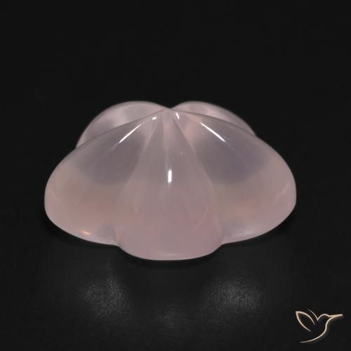 Quartz rose Rose moyen-léger naturelle Taille Fleur, 9.48 ct, Transparent