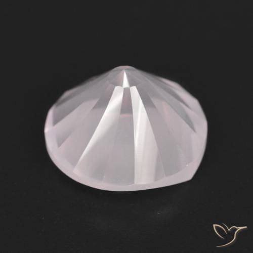 Quartz rose Rose très clair naturelle Tour, 5.64 ct, Transparent