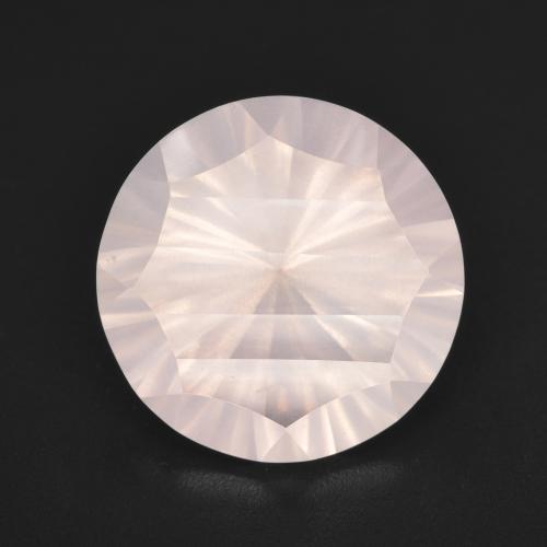 Quartz Rose Rose clair naturelle Coupe roude, 5.14 ct, Transparent