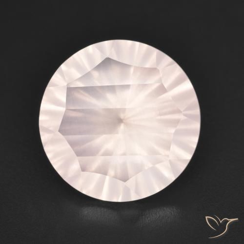 5.06ct Naturel Rose très clair Quartz Rose, Tour, Transparent