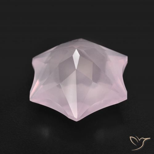 Quartz rose Rose clair naturelle Fantaisie, 9.17 ct, Transparent
