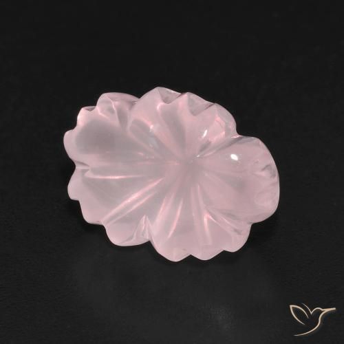Quartz rose Rose corail naturelle Fantaisie, 6.67 ct, Transparent