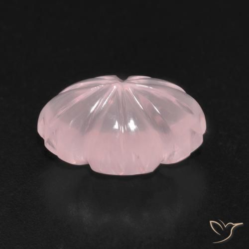 Quartz rose Rose corail naturelle Fantaisie, 6.67 ct, Transparent