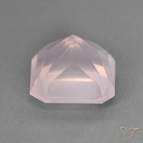 Quartz rose Rose naturelle Octogone / coupe Émeraude, 4.15 ct, Transparent