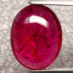 Tourmaline rubellite rouge naturelle transparent, 5,88 ct, transparent / translucide