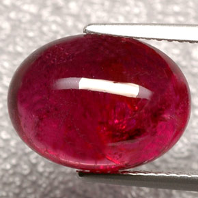 Tourmaline rubellite rouge naturelle transparent, 8,16 ct, transparent / translucide