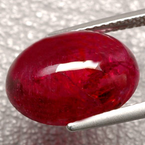 Tourmaline rubellite rouge naturelle transparent, 8,16 ct, transparent / translucide
