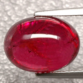 Tourmaline rubellite rouge naturelle transparent, 5,64 ct, transparent / translucide
