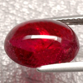 Tourmaline rubellite rouge naturelle transparent, 5,64 ct, transparent / translucide