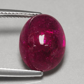 Tourmaline rubellite rouge naturelle transparent, 7,57 ct, transparent / translucide