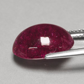 Tourmaline rubellite rouge naturelle transparent, 7,57 ct, transparent / translucide