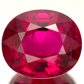 Tourmaline rubellite Rose Rouge naturelle Coupe ovale, 3.29 ct, SI-I1