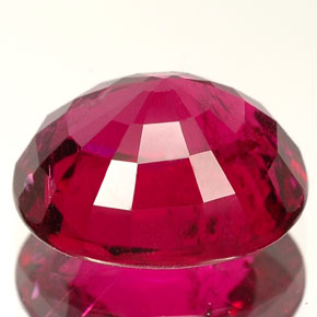 Tourmaline rubellite Rose Rouge naturelle Coupe ovale, 3.29 ct, SI-I1