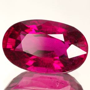 Tourmaline rubellite Rose Rouge naturelle Coupe ovale, 3.61 ct, VS