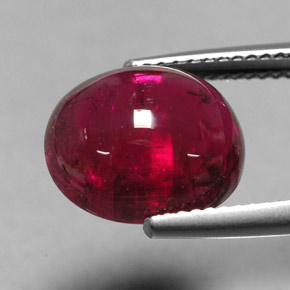 Tourmaline rubellite rouge naturelle transparent, 6,77 ct, transparent / translucide