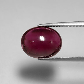 Tourmaline rubellite rouge naturelle transparent, 6,46 ct, transparent / translucide
