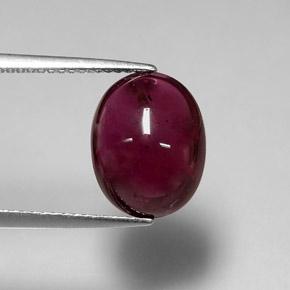 Tourmaline rubellite rouge naturelle transparent, 6,46 ct, transparent / translucide