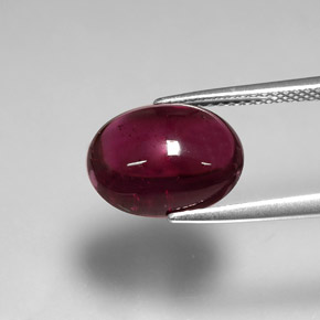 Tourmaline rubellite rouge naturelle transparent, 6,46 ct, transparent / translucide