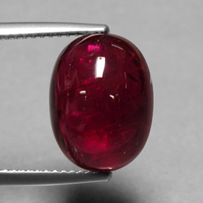 Tourmaline rubellite rouge naturelle transparent, 7,59 ct, transparent / translucide