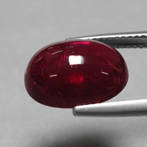 Tourmaline rubellite rouge naturelle transparent, 7,59 ct, transparent / translucide