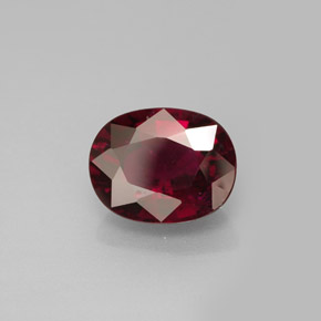 Tourmaline rubellite rouge naturelle coupe ovale, 2,05 ct, VS-SI