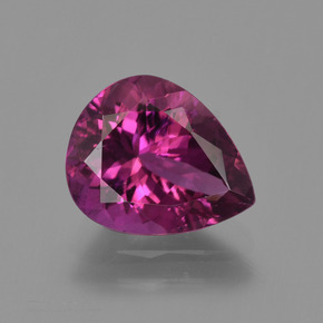 Tourmaline rubellite Violet naturelle En forme de poire, 1.98 ct, VVS-VS