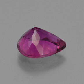 Tourmaline rubellite Violet naturelle En forme de poire, 1.98 ct, VVS-VS