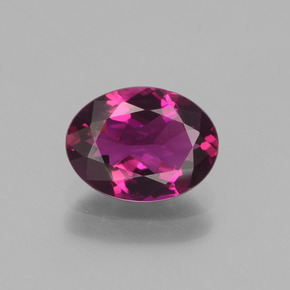 Tourmaline rubellite Rouge violacé naturelle Coupe ovale, 1.25 ct, VVS