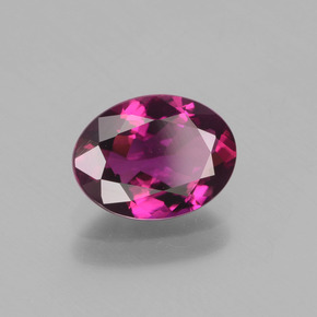 Tourmaline rubellite Rouge violacé naturelle Coupe ovale, 1.25 ct, VVS