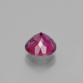 Tourmaline rubellite Rouge violacé naturelle Coupe roude, 1.26 ct, VS