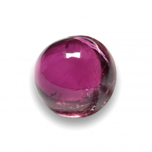 Tourmaline rubellite Pourpre foncé naturelle Coupe roude, 2.17 ct, Transparent