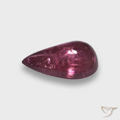 Tourmaline rubellite Rose magenta foncé naturelle En forme de poire, 2.27 ct, Transparent