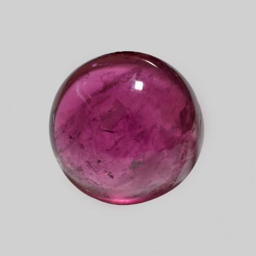 Tourmaline rubellite Violet rougeâtre naturelle Coupe roude, 2.50 ct, Translucide