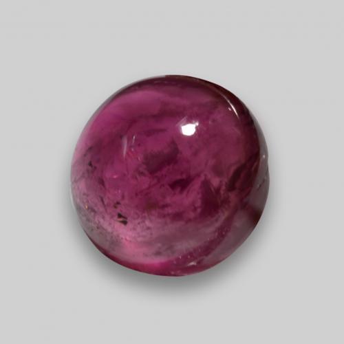 Tourmaline rubellite Violet rougeâtre naturelle Coupe roude, 2.50 ct, Translucide