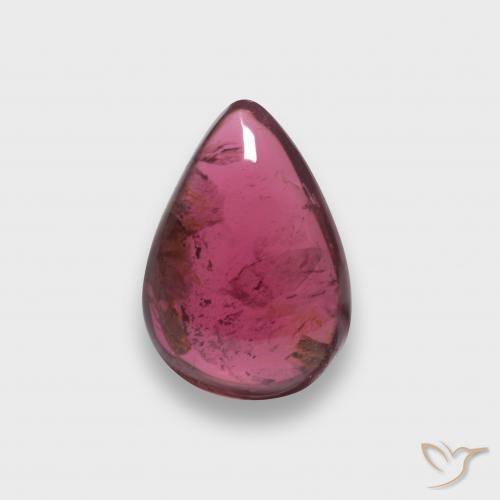 Tourmaline rubellite Pourpre-Rouge naturelle En forme de poire, 2.06 ct, Translucide