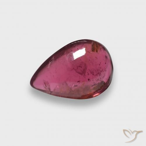 Tourmaline rubellite Pourpre-Rouge naturelle En forme de poire, 2.06 ct, Translucide