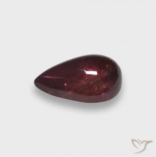 Tourmaline rubellite Pourpre-Rouge naturelle En forme de poire, 2.06 ct, Translucide
