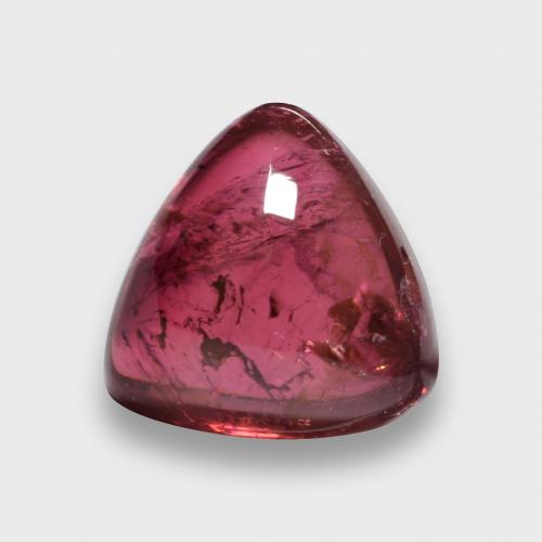 Tourmaline rubellite Rouge framboises naturelle Trillion, 3.62 ct, Translucide