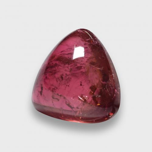 Tourmaline rubellite Rouge framboises naturelle Trillion, 3.62 ct, Translucide